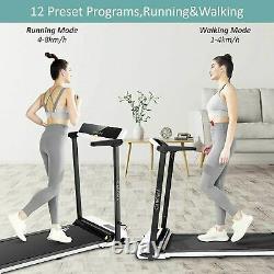 Caroma 2.5HP 2-In-1 Electric Motorized Treadmill Running Machine Home Office 21