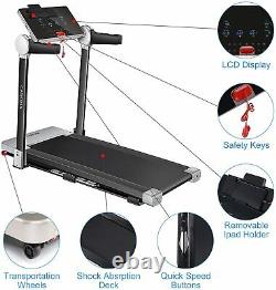 Caroma Electric Folding Treadmill 3.0HP Fitness Large LED Display & Ipad Holder