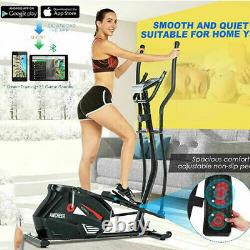 Compact Magnetic Elliptical Exercise Fitness Training Machine Cardio Quiet Home