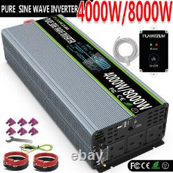 DC 12V To AC 240V Pure Sine Wave Power Inverter 4000With8000W &LCD Display Remote