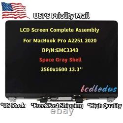 EMC3348 For MacBook Pro A2289 2020 Space Gray Retina LCD Display Screen Assembly
