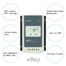 EPEVER 40A 30A 20A MPPT Solar Charge Controller 12/24V Lithium Battery PV 100V