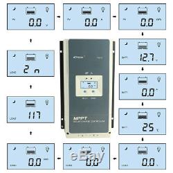EPEVER 60A 80A100A MPPT Solar Charge Controller Regulator 12/24/36/48V Auto 150V