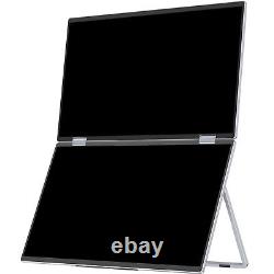EVICIV Dual Stacked 15.6 Folding Monitor Triple Portable Display with Stand VESA