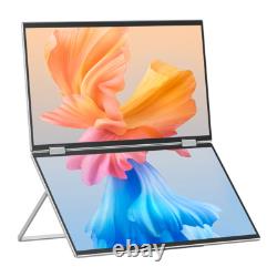 EVICIV Dual Stacked 15.6 Folding Monitor Triple Portable Display with Stand VESA