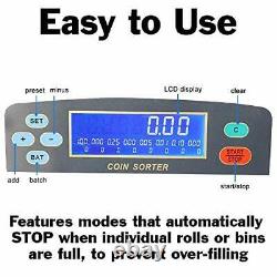 Electronic USD Coin Sorter and Counter, LCD Display, Sorts 270 Coins Per Minute