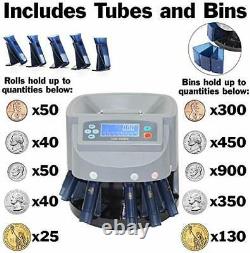 Electronic USD Coin Sorter and Counter, LCD Display, Sorts 270 Coins Per Minute