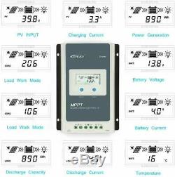 Epever MPPT Solar Charge Controller Tracer AN Power Regulator 12V/24V PV 100V