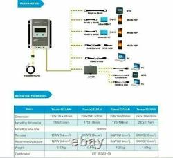 Epever MPPT Solar Charge Controller Tracer Power Regulator 10/20/30/40A PV100V