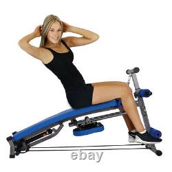 Exercise Rowing Machine Rower 12 Hydraulic Resistance Levels 2-IN-1 Sit-Up Bench