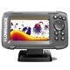 Fish Finder Gps Combo Depth Finder Transducer with Solar MAX 4 inch Display Gray