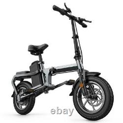 Folding 14Electric Bicycle 400W Mountain Bike Chainless Moped e-City Snow ebike