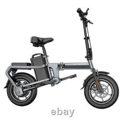 Folding 14Electric Bicycle 400W Mountain Bike Chainless Moped e-City Snow ebike