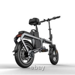 Folding 14Electric Bicycle 400W Mountain Bike Chainless Moped e-City Snow ebike