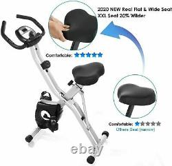 Folding Exercise Bike, Magnetic Indoor Cycling Bike Fitness Stationary Bike Pro