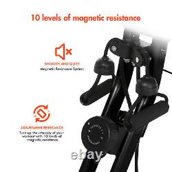 Folding Exercise Bike with 10-Level Adjustable Magnetic Resistance For Home USA