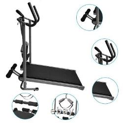 Folding Manual Treadmill Portable Running Home Fitness Walking Machine Sport US