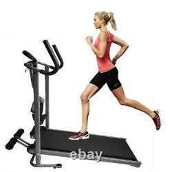 Folding Manual Treadmill Portable Running Home Fitness Walking Machine Sport US