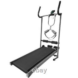Folding Manual Treadmill Portable Running Home Fitness Walking Machine Sport US