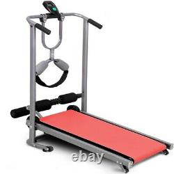 Folding Mechanical Treadmill Walking Running Jogging Fitness Machine Home Gym US