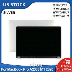For MacBook 2020 A2338 13 LCD Screen Display Assembly Replacement Silver Gray