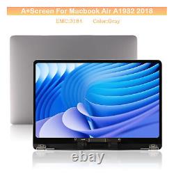 For MacBook Air A1932 2018 13.3 LCD Display Screen Replacement Gray EMC 3184