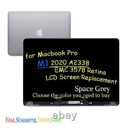For MacBook Pro 13M1 A2338 2020 EMC 3578 MYDC2LL/A LCD Screen Display Assembly