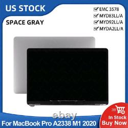 For MacBook Pro A2338 M1 2020 LCD Screen Display Assembly Space Gray MYD83LL/A