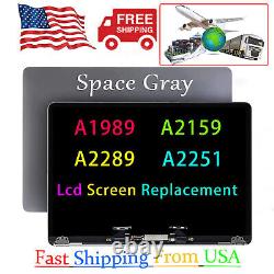 For Macbook Pro A1989 A2159 A2251 A2289 2020 LCD Screen Display Full Assembly