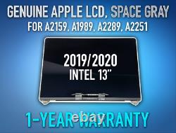 GENUINE APPLE 2019 2020 INTEL Space Gray LCD Display Assembly MacBook Pro 13