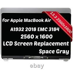 Gray for Apple MacBook Air 13 A1932 Late 2018 MREA2 LCD Display Assembly New