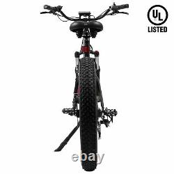 Hammer Electric Fat Bike withUSB Beach Snow Bicycle E-bike 48V 750W Grey/Blue UL