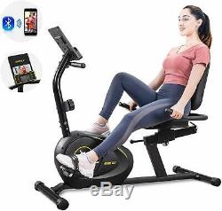 Home Recumbent Exercise Bike Magnetic 8-Level Resistance withBluetooth Stationary