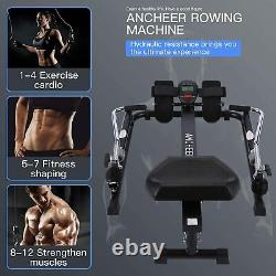 Hydraulic Rowing Machine Row Training Equipment 12 resistance levels Rower LCD