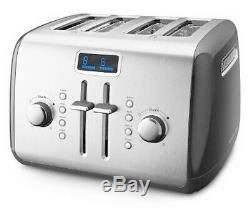 KitchenAid Digital Display R-KMT422QG 4-Slice Toaster Grey & stainless steel