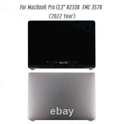 LCD Display Screen+Top Cover For MacBook Pro 13.3 M1 A2338 (2022) EMC 3578 Gray
