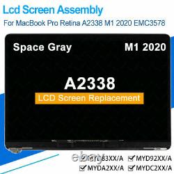LCD Display Screen+Top Cover Replacement For MacBook Pro A2338 2020 Space Gray