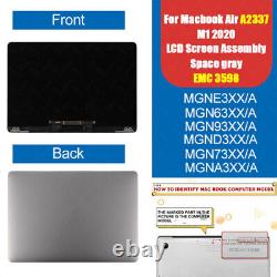 LCD Screen Display Assembly For MacBook Air 13 M1 A2337 2020 EMC 3598 MGNA3LL/A
