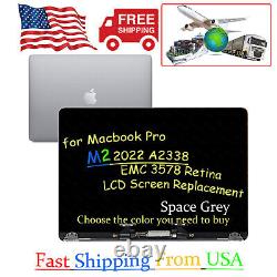 LCD Screen Display Full Assembly For MacBook Pro 13 M2 A2338 2022 EMC 3578
