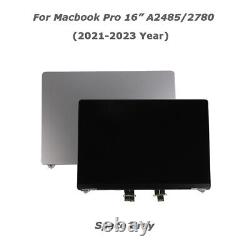 LCD Screen Display+Top Cover Assembly For Apple Macbook Pro 16 A2485/2780 Gray