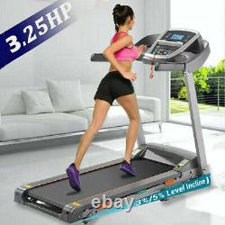 MAX 3.25HP Folding Motorized Electric Treadmill Incline Running Machine with APP