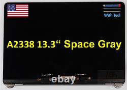 Macbook Pro 13 LCD Display Full Assembly A2338 M1 2020 Replacement Space Gray