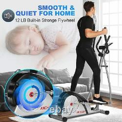 Magnetic Elliptical Machine Exercise Training Home-Gym Fitness Smooth Quiet Gray
