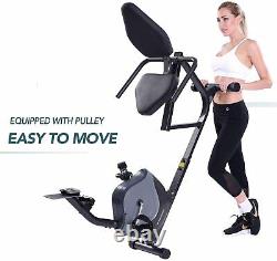 Magnetic Recumbent Exercise Bike Indoor Cycling Stationary Bike Adjustable Seat