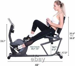 Magnetic Recumbent Exercise Bike Indoor Cycling Stationary Bike Adjustable Seat