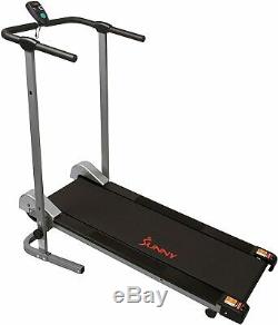 Manual Walking Treadmill with LCD Display, Compact Folding, Portability Wheels