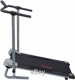 Manual Walking Treadmill with LCD Display, Compact Folding, Portability Wheels