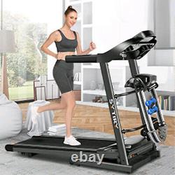 Max 3.25HP Electric Treadmill 2-IN-1 Folding Incline Running Machine +APP HOT