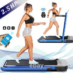 Max 3.25HP Electric Treadmill 2-IN-1 Folding Incline Running Machine +APP HOT