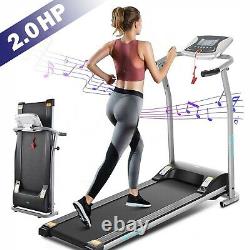 Max 3.25HP Electric Treadmill 2-IN-1 Folding Incline Running Machine +APP HOT